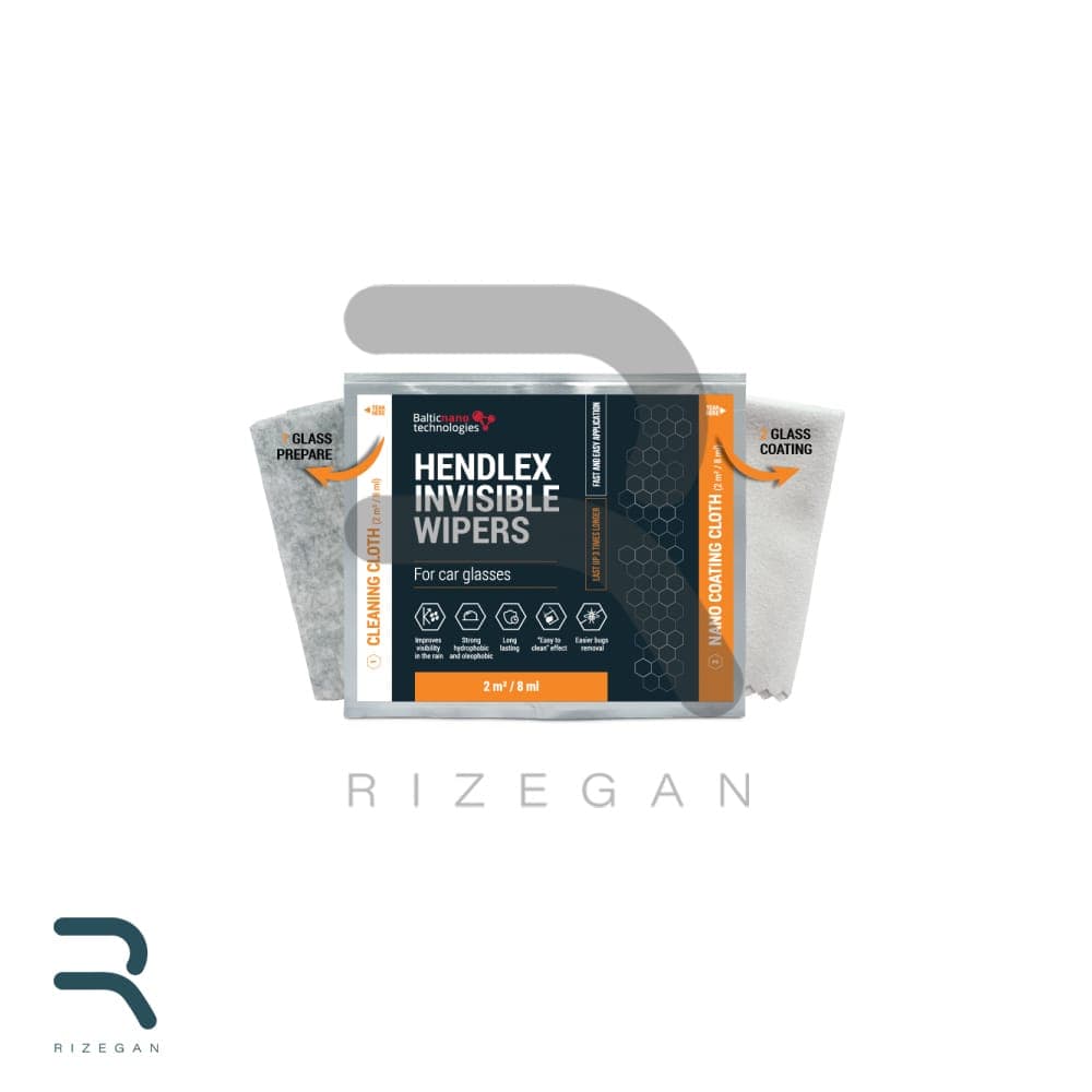 دستمال تمیز و آبگریز کننده شیشه خودرو هندلکس Hendlex Invisible Wipers Set — تصویر ۳