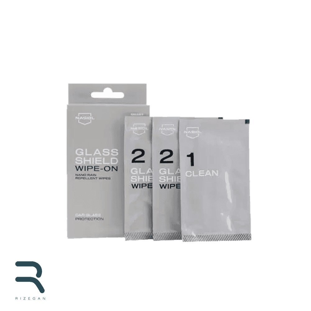 دستمال تمیز و آبگریز کننده شیشه ناژول 50 میلی لیتری Nasiol GlasShield Wipe On