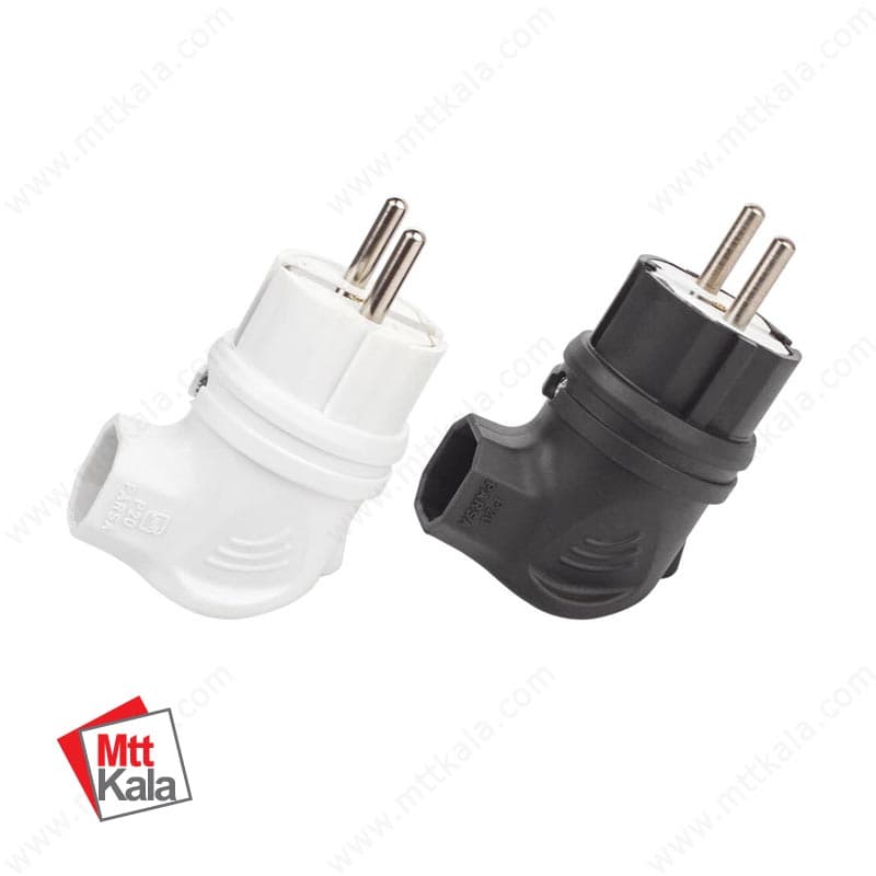 دوشاخه لاستیکی 90 درجه پارسا کد P20