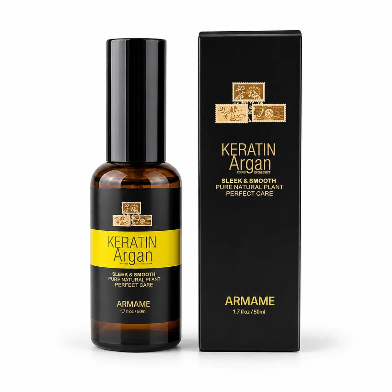 روغن ترمیم کننده کراتین و آرگان مو آرمام ARMAME حجم 50 میلی لیتر