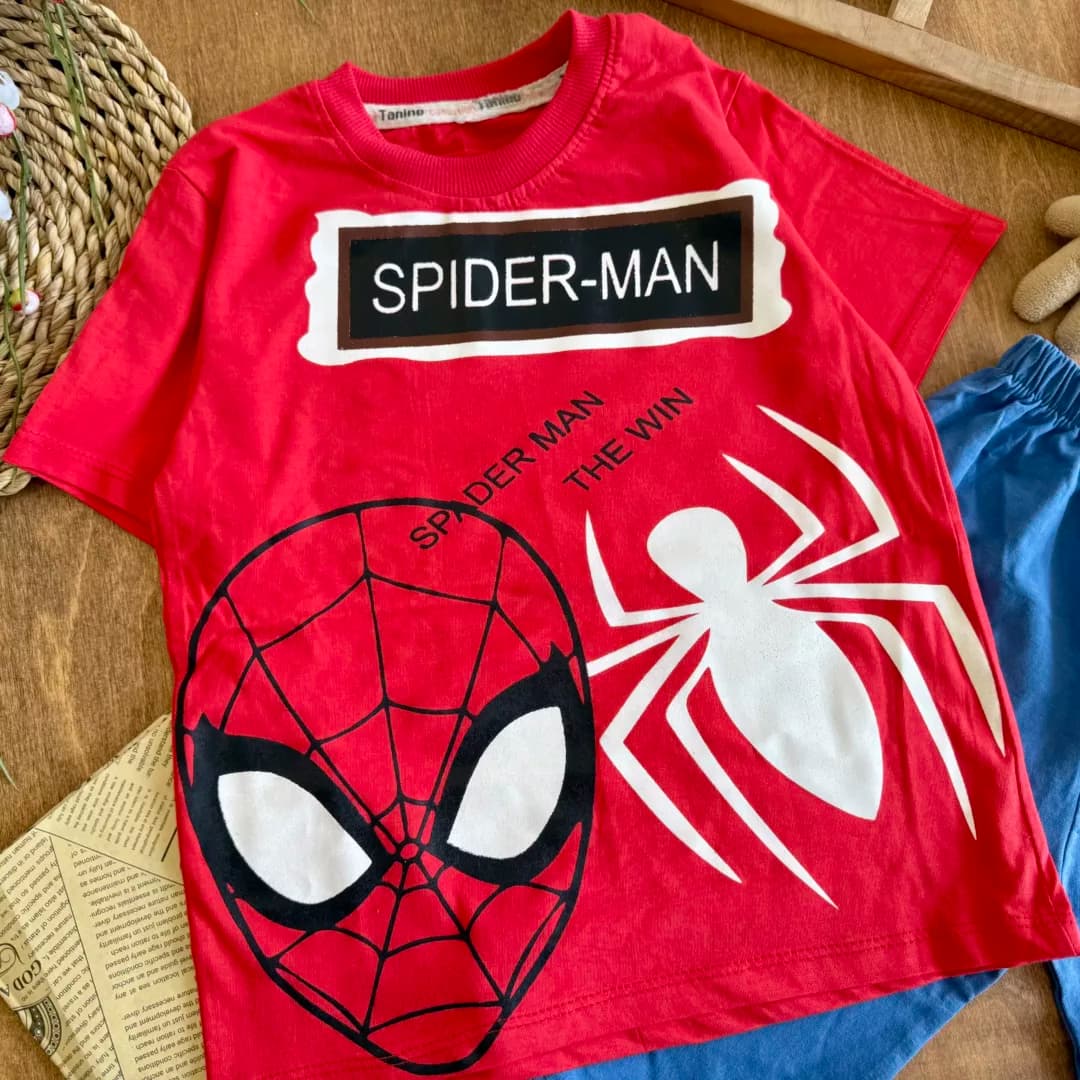 تیشرت شلوارک مرد عنکبوتی spider-man کد 6215 — تصویر ۳