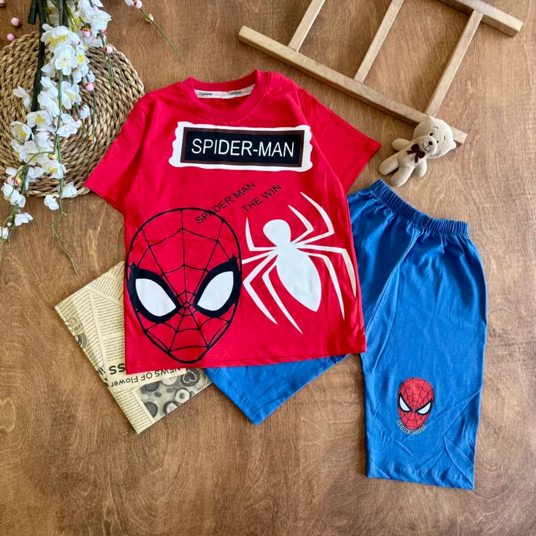 تیشرت شلوارک مرد عنکبوتی spider-man کد 6215