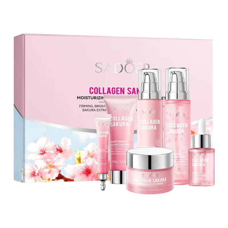 پک روتین مراقبت پوست سادور Sakura Collagen زنانه ۶ تکه
