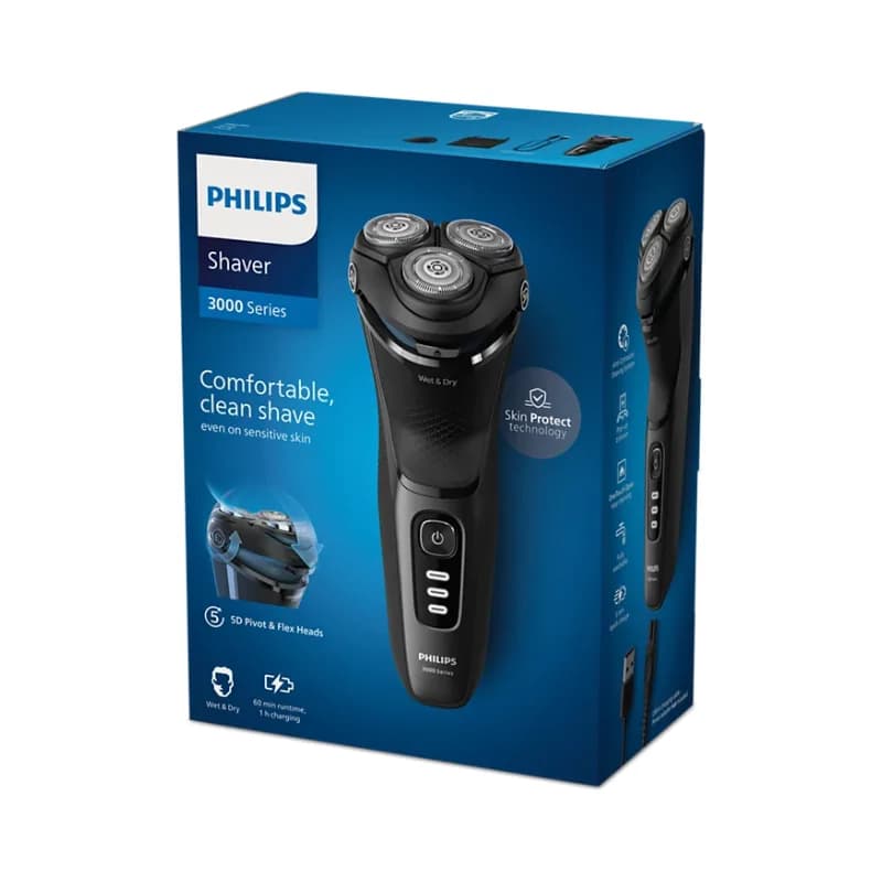 ماشین اصلاح صورت شارژی ضد آب فیلیپس مدل S3244/12 — تصویر ۴