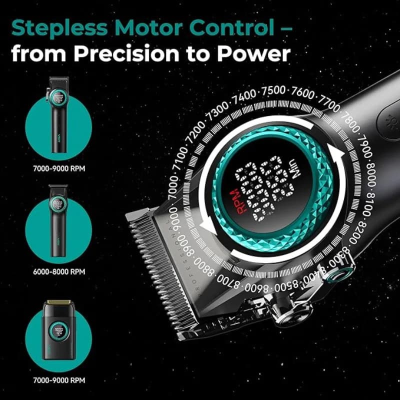 ست ماشین اصلاح و سشوار 4 عددی وی جی آر مدل Stepless Pro — تصویر ۸