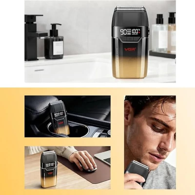 ماشین اصلاح صورت فویلی ضد آب وی جی آر V-308 — تصویر ۷