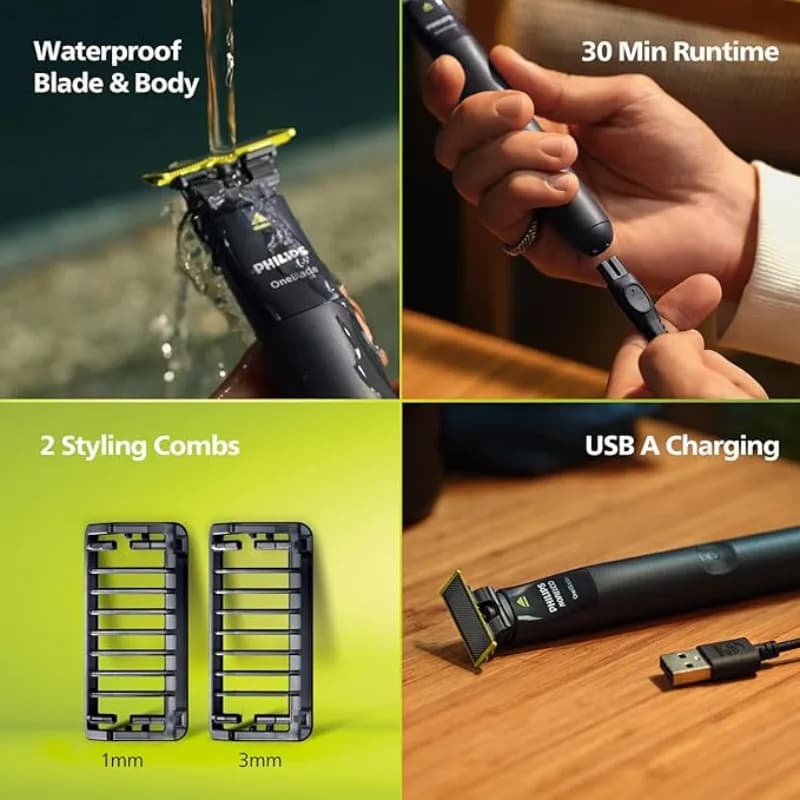 ماشین اصلاح صورت و بدن مردانه فیلیپس OneBlade Sensitive — تصویر ۴