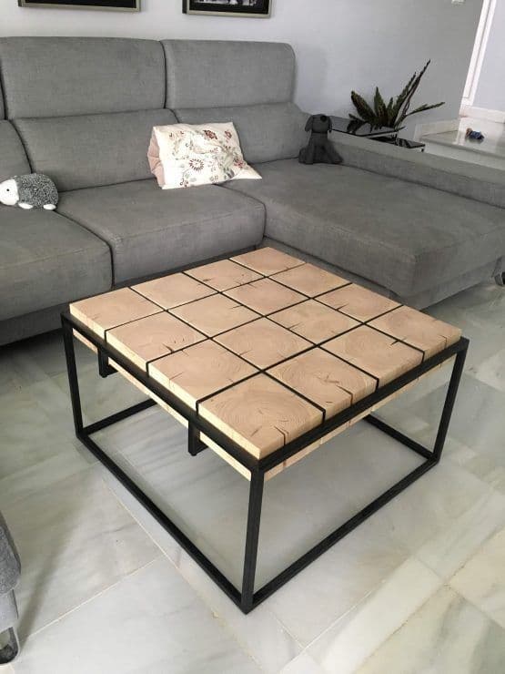 میز جلو مبلی چوب و فلز کد روستیک 8584