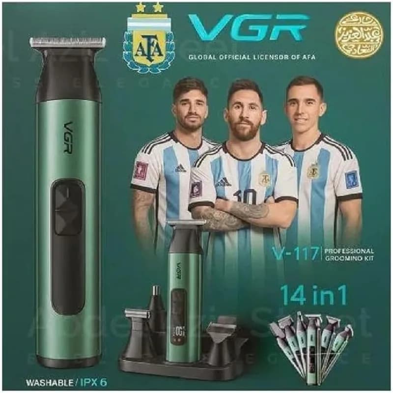 ماشین اصلاح صورت و بدن مردانه وی جی آر مدل V-117 — تصویر ۸
