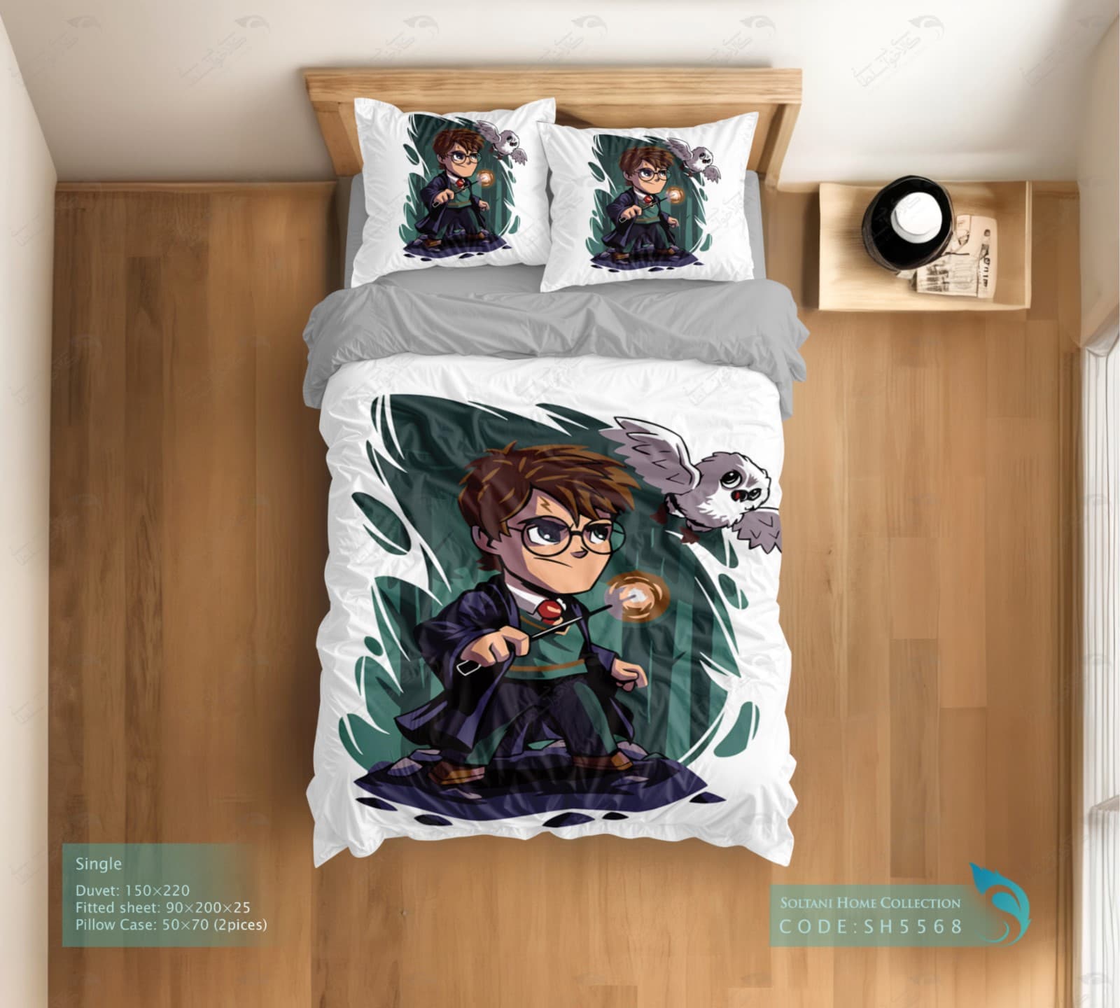 روتختی و ست کامل طرح هری پاتر (Harry Potter) سایز یکنفره کد SH5568