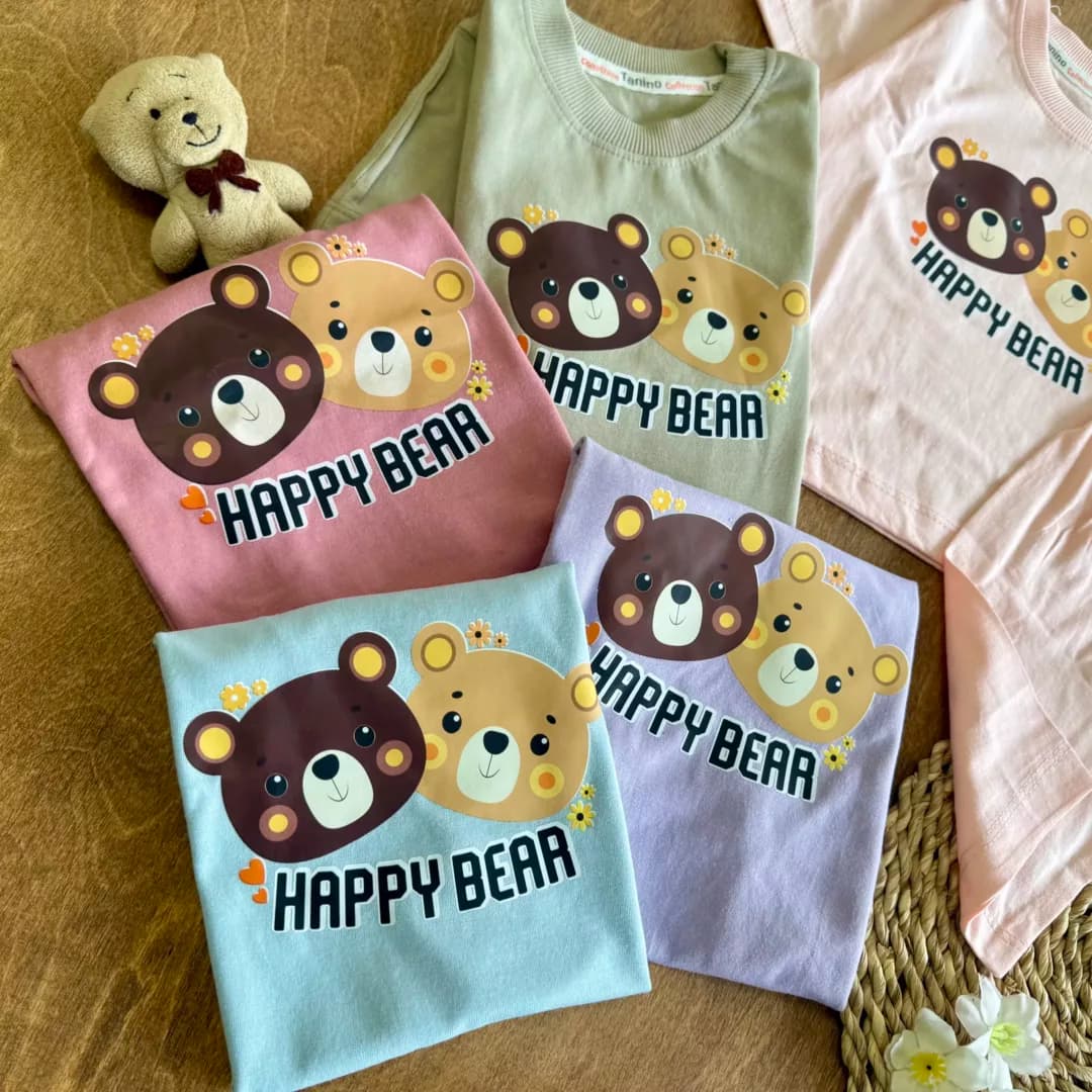 تیشرت شلوارک دو کله خرس happy bear کد 6135 — تصویر ۳