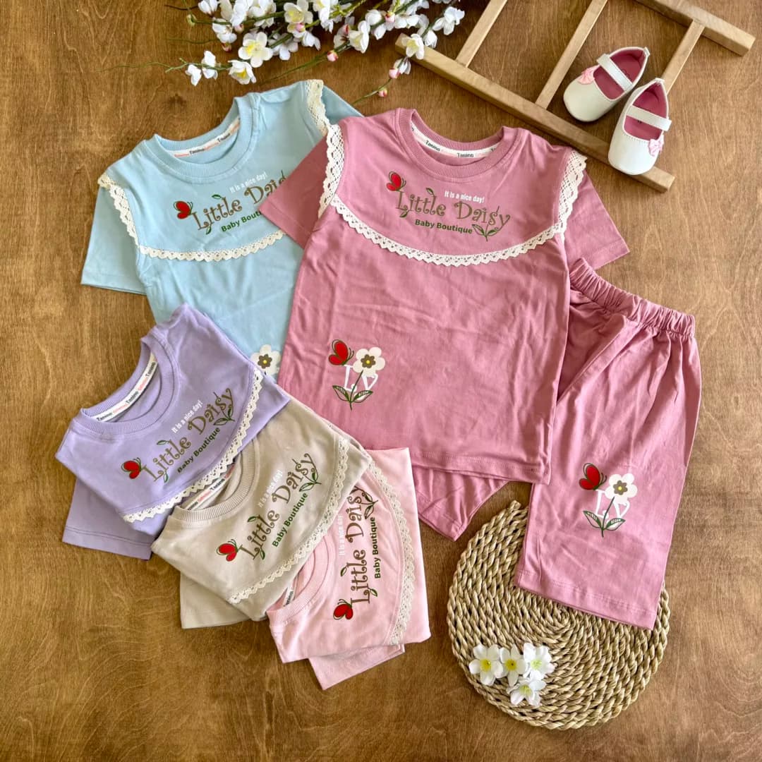 تیشرت شلوارک Little Daisy سایز 45،50 کد 6136