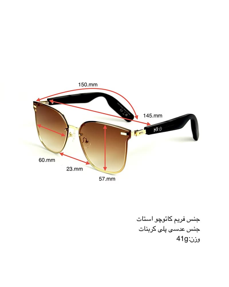 عینک آفتابی اسپرت هوشمند میرا مدل MIRA SMART GLASSES GL12-5 — تصویر ۶
