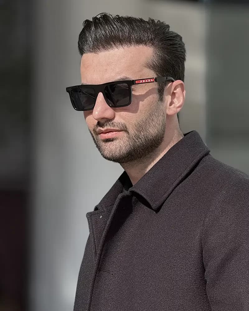عینک آفتابی مردانه پرادا پلاریزه اوتلت مدل OUTLET PRADA SPS09X — تصویر ۳