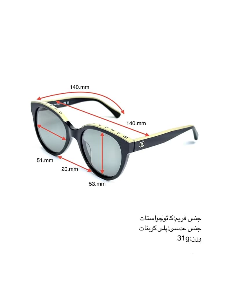 عینک آفتابی زنانه شانل مدل CHANEL 5414-A — تصویر ۶