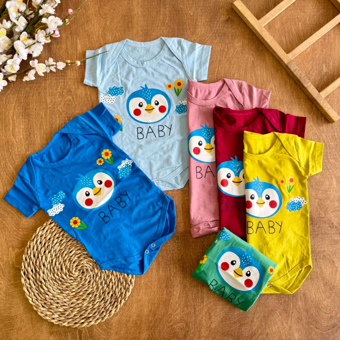 بادی آستین کوتاه پنگوئن Baby کد 1571