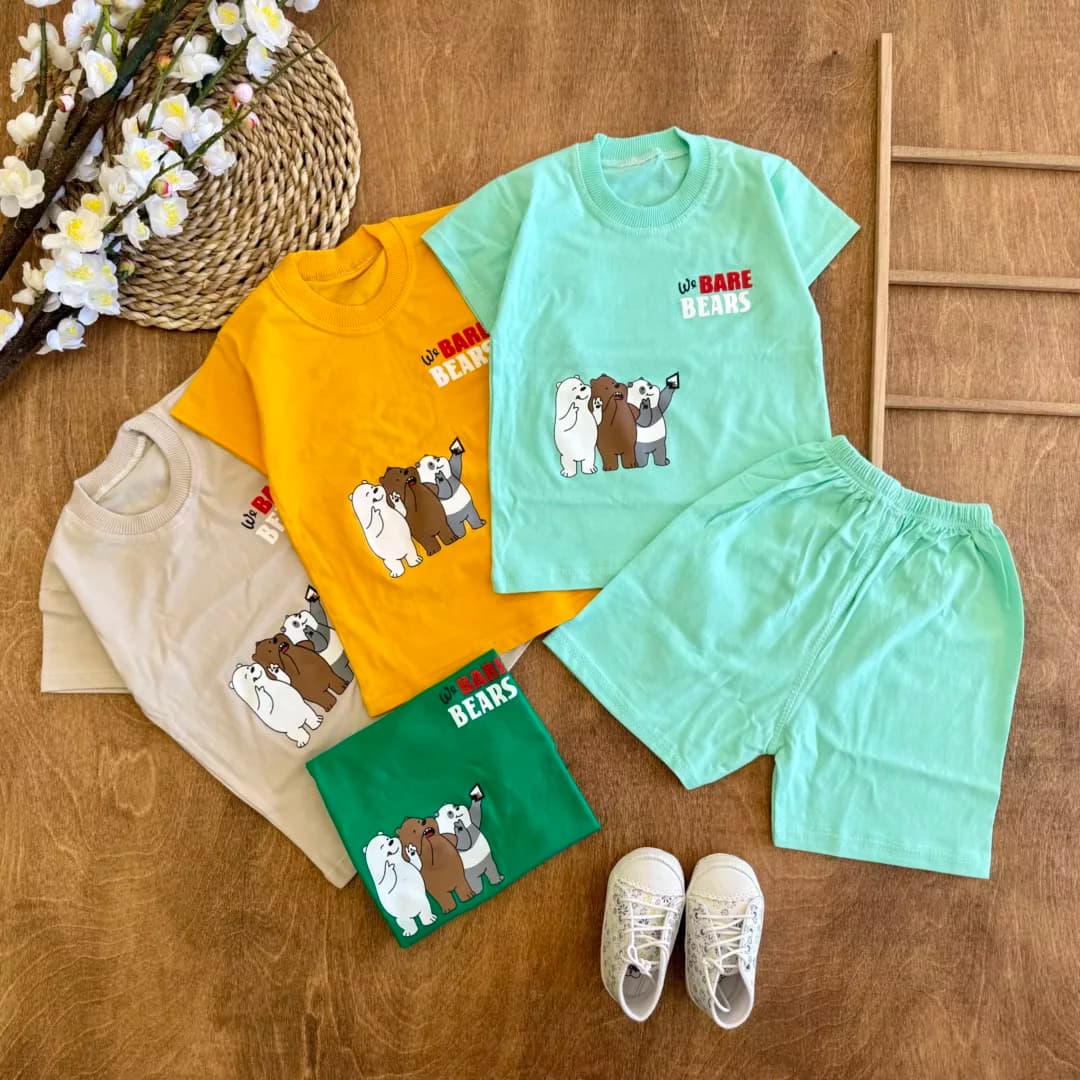 تیشرت شلوارک سه خرس bare bears کد 6017