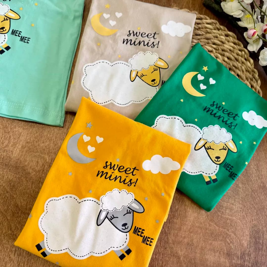 تیشرت شلوارک ببعی و ماه سایز 35 تا 45 کد 6016 — تصویر ۳