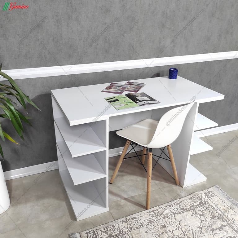 میز تحریر کتابخانه دار ایکیا سفید شاهان — تصویر ۴
