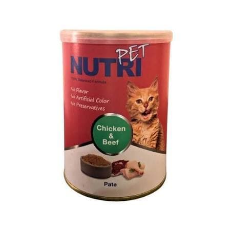 کنسرو نوتری گربه بالغ با طعم مرغ و گوشت