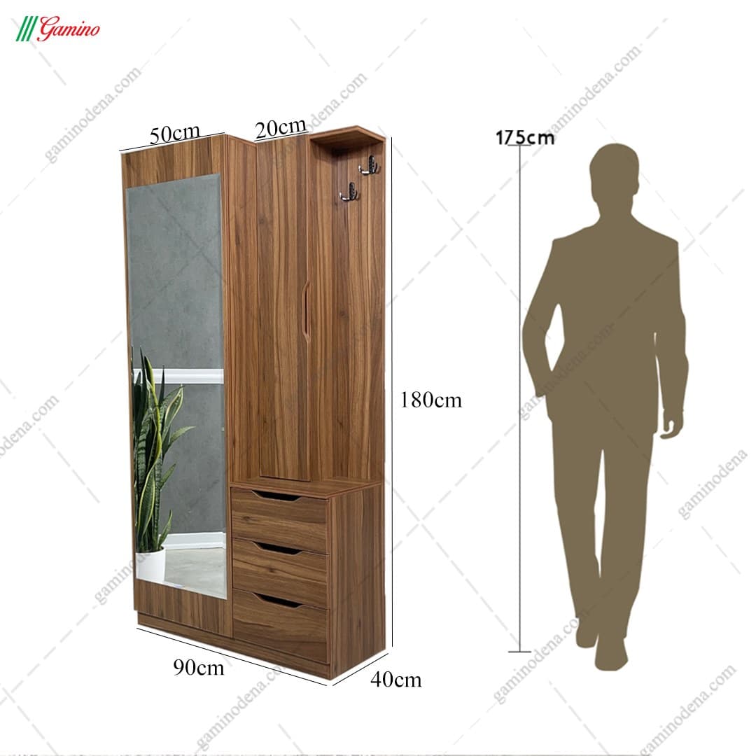 جاکفشی ایستاده دیواری اینه دار قطره — تصویر ۸