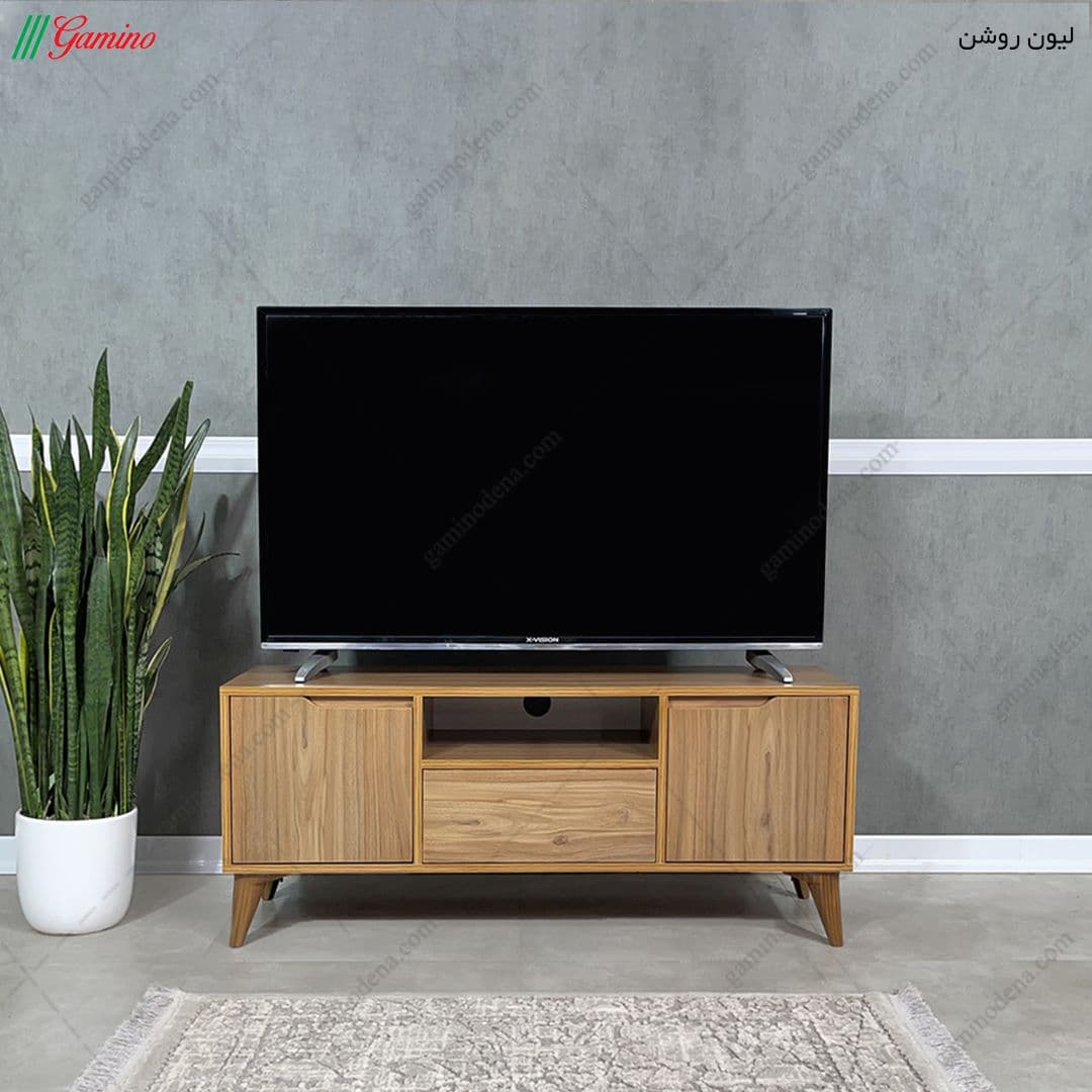 میز تلویزیون ساده و شیک ام دی اف جدید کوچک مدل میعاد