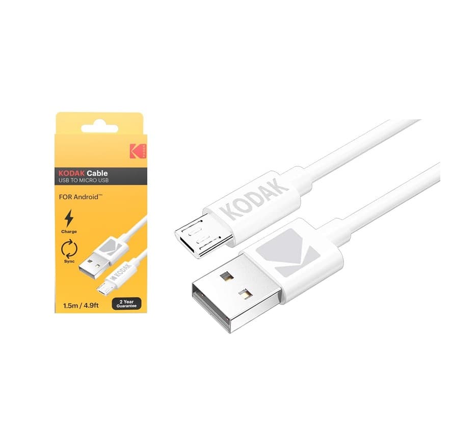 کابل میکرو اندروید Kodak White