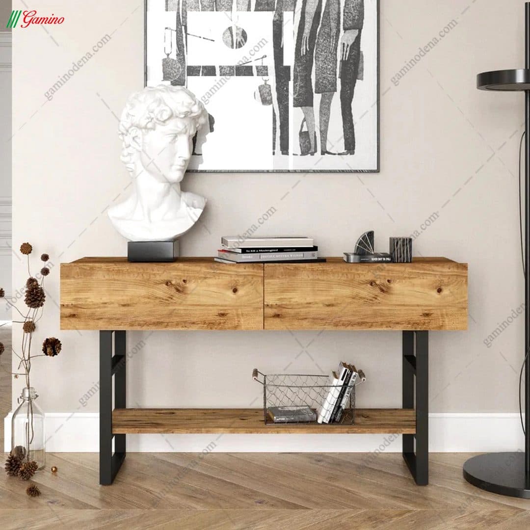میز کنسول فلزی طرح ترک ام دی اف مدل حنا