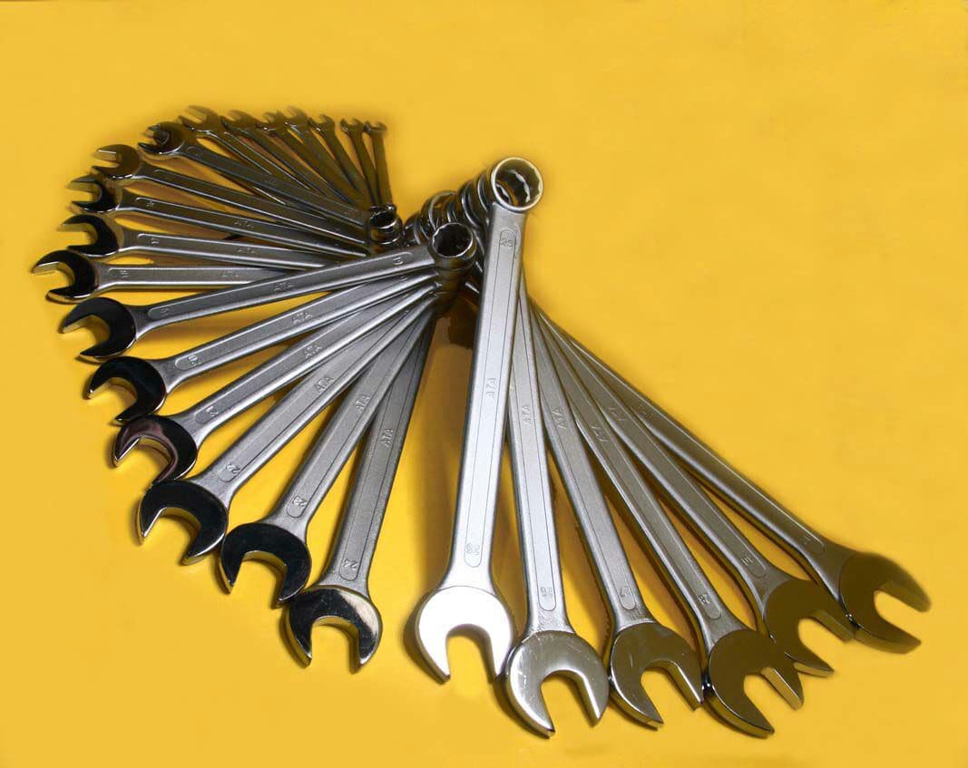 ست آچار 25 عددی یکسر تخت یکسر رینگ آتا سایز 6 تا 32 برند ATA TOOLS