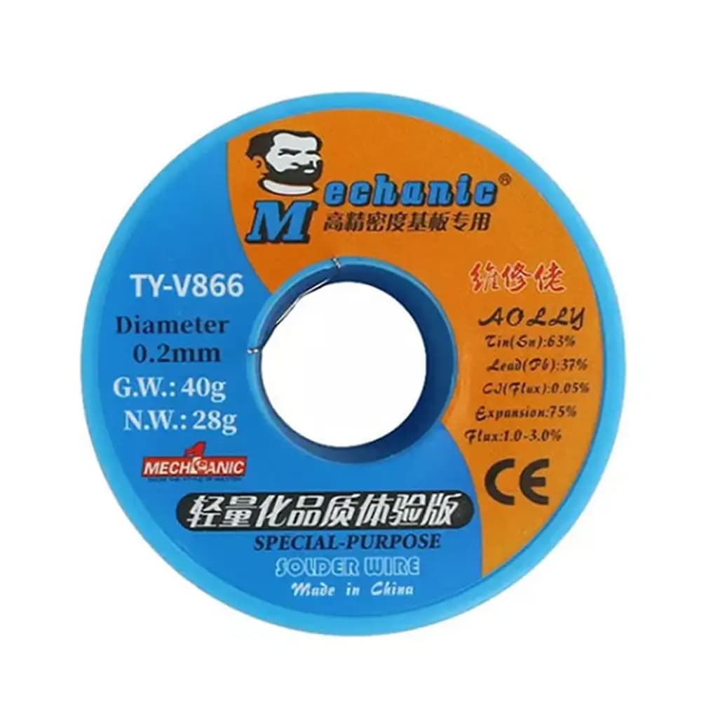 سیم لحیم Mechanic TY-V866 سایز 0.2MM — تصویر ۳