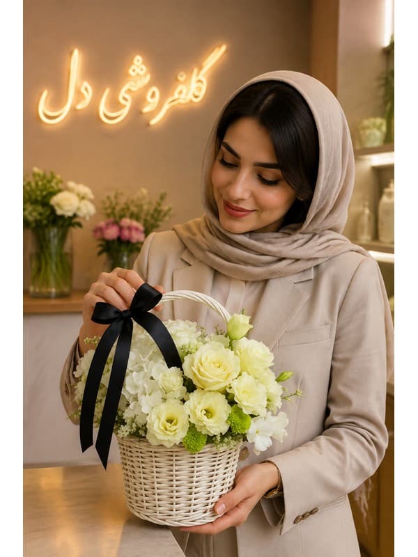 سبد گل افتتاحیه کارخانه | سفارش سبد گل تبریک افتتاح واحد تولیدی