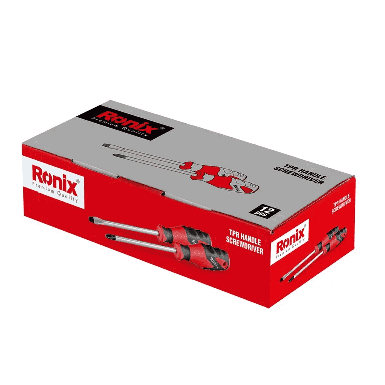 پیچ گوشتی دوسو دسته TPR سایز 8×200 میلی متر رونیکس کد 2988 — تصویر ۲