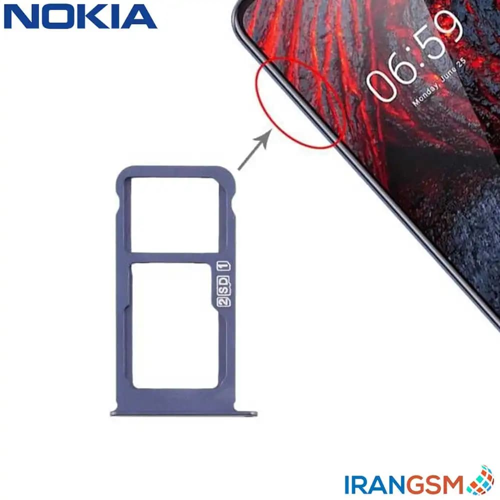 خشاب سیم کارت موبایل نوکیا Nokia 6.1 Plus X6 — تصویر ۴
