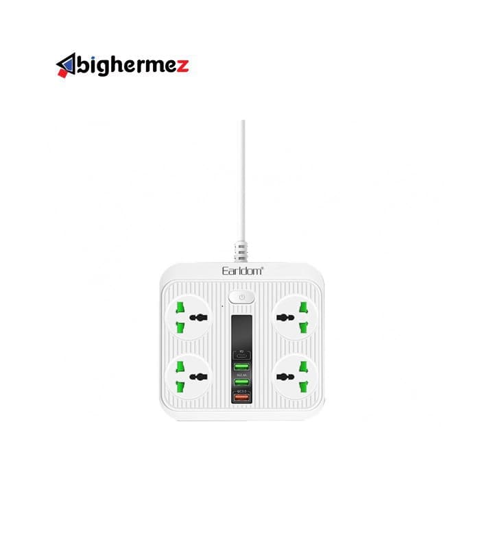 چندراهی هوشمند ارلدام مدل Earldom Multiport Smart Power Outlet 3000W 5V/3A ES-SC05