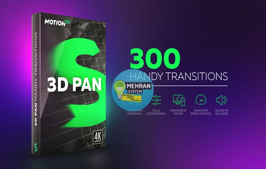 دانلود ترنزیشن های سه بعدی 3D Transitions برای افتر افکت