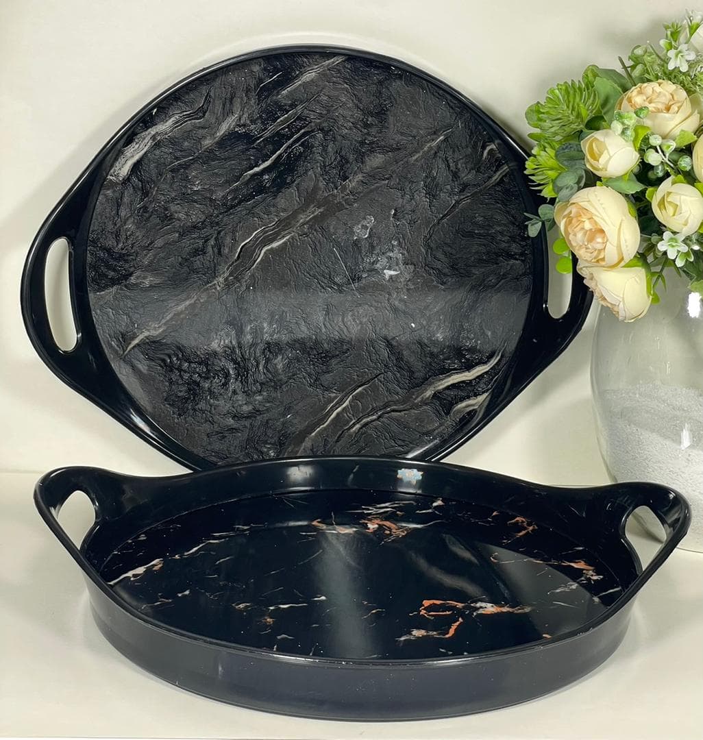 661 سینی مرمر گرد دسته دار کارتن 12 تایی کاوه پلاست (12) ارسال نیمه رایگان