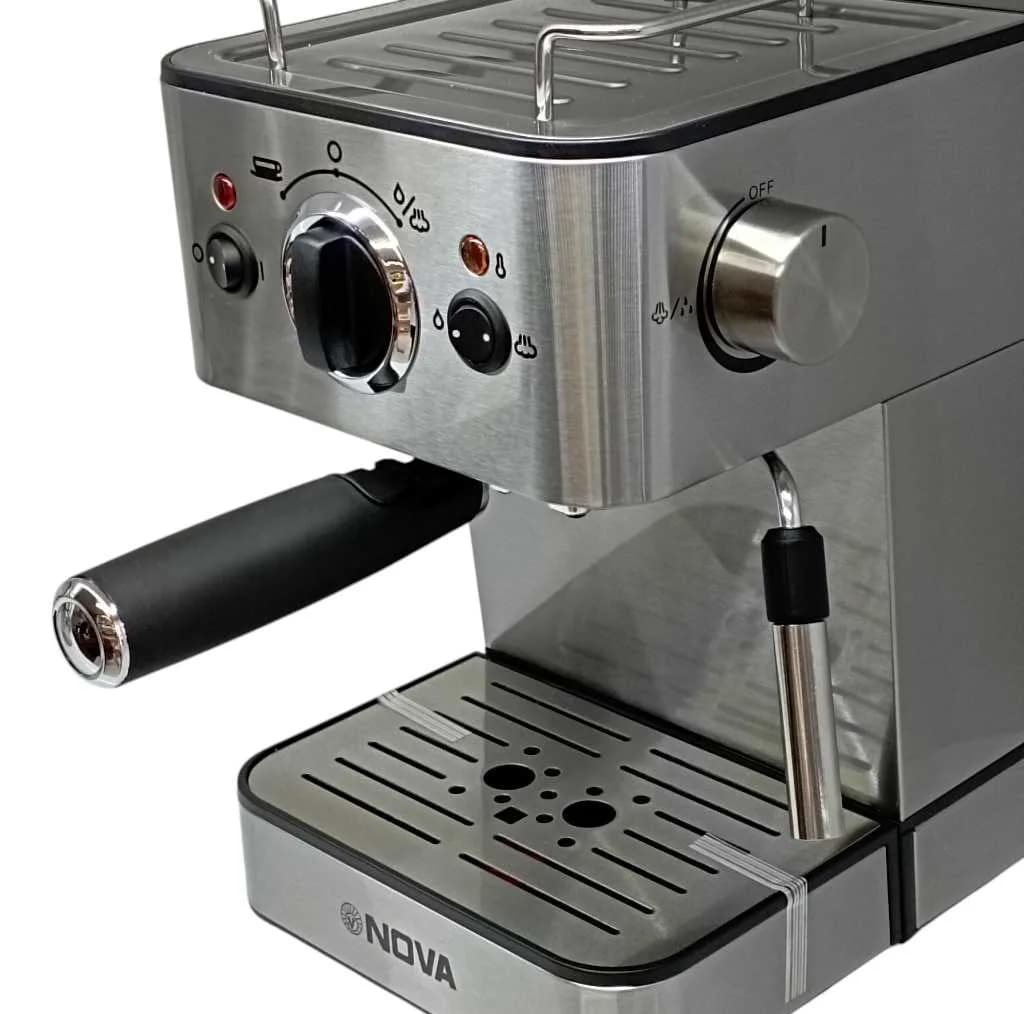 اسپرسوساز نیمه‌صنعتی 1800 میلی‌لیتری نوا مدل NCM-149 با عملکرد نیمه‌اتوماتیک، فشار بخار 20 بار و بدنه استیل — تصویر ۶