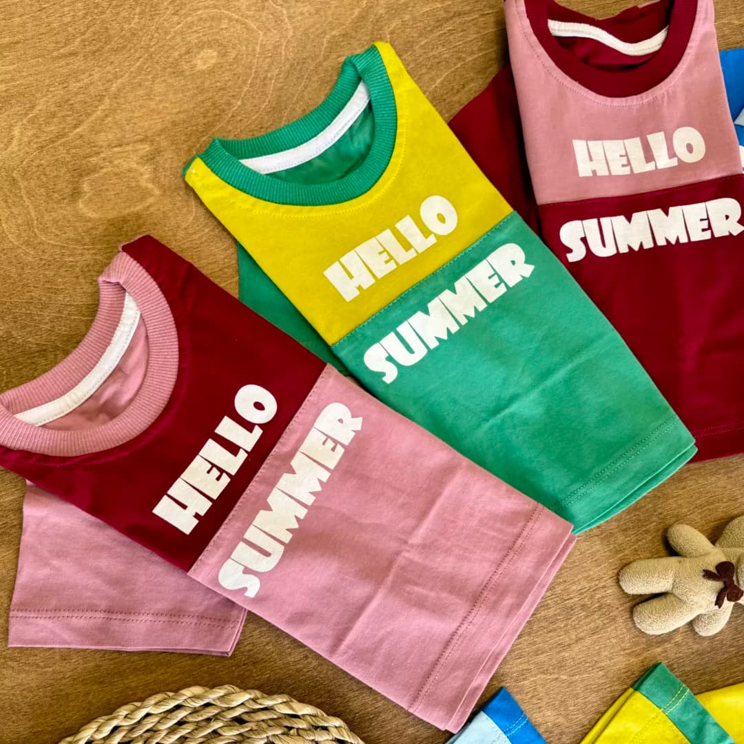 تیشرت شلوارک Hello Summer سایز 35،40 کد 5948 — تصویر ۳