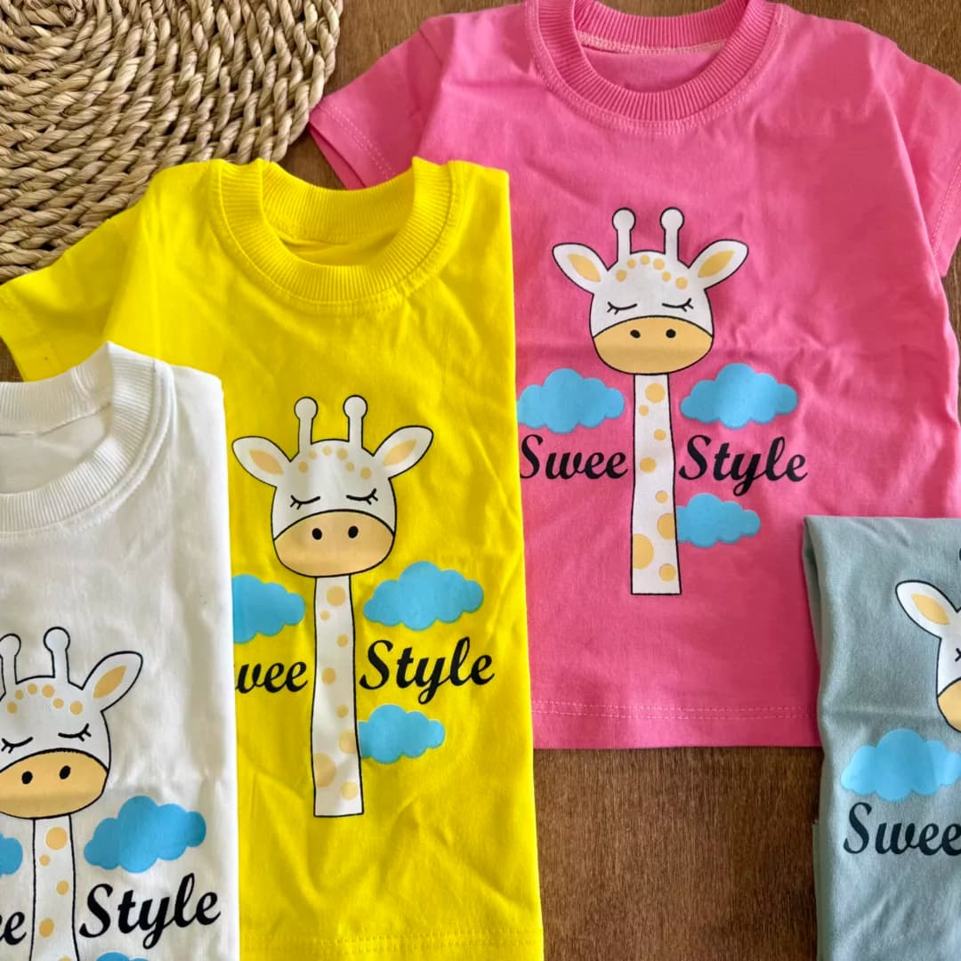 تیشرت تک زرافه sweet style سایز 35 تا 45 کد 5933 — تصویر ۳