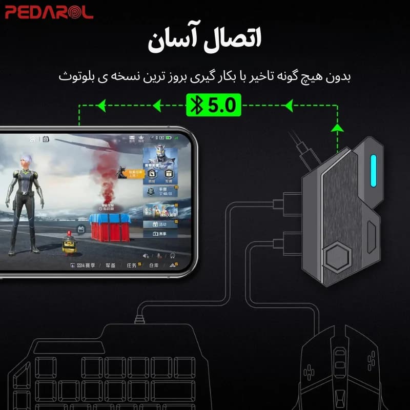 ست کیبورد و ماوس گیمینگ موبایل مدل Mix Elite — تصویر ۵