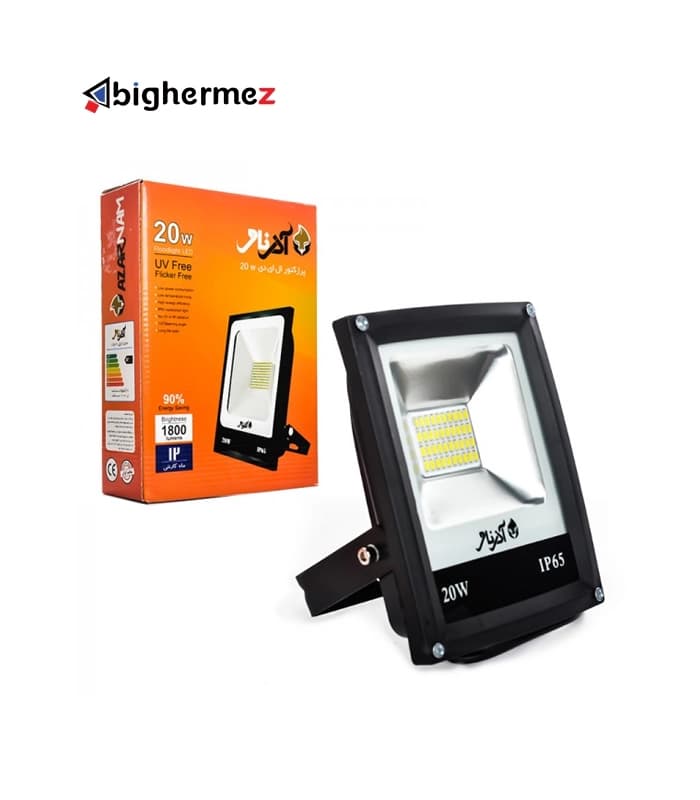 پروژکتور ال ای دی مهتابی آذرنام مدل M-801 20W — تصویر ۲