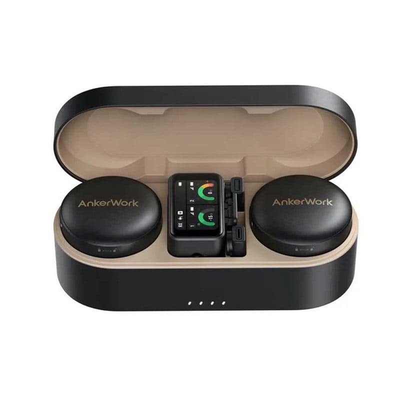 میکروفن یقه ای بیسیم 2عددی+کیس شارژ انکر نویز گیر مدل ANKER work M650 AI Noise cancellation A33200 — تصویر ۳