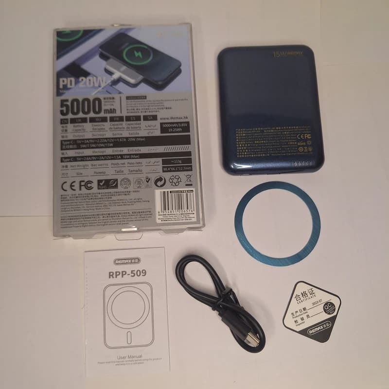پاوربانک وایرلس برند ریمکس مدل RPP-509 ظرفیت 5000 میلی‌آمپرساعت — تصویر ۶