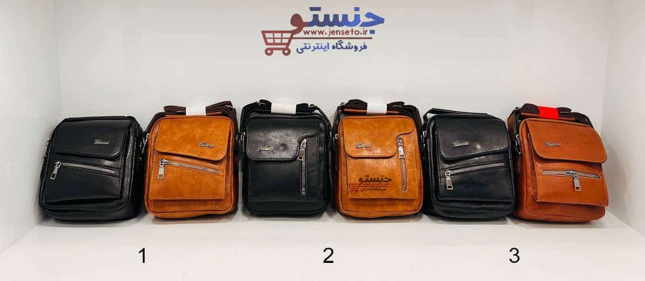 کیف دوشی مردانه چرم متوسط men bag کد 1202