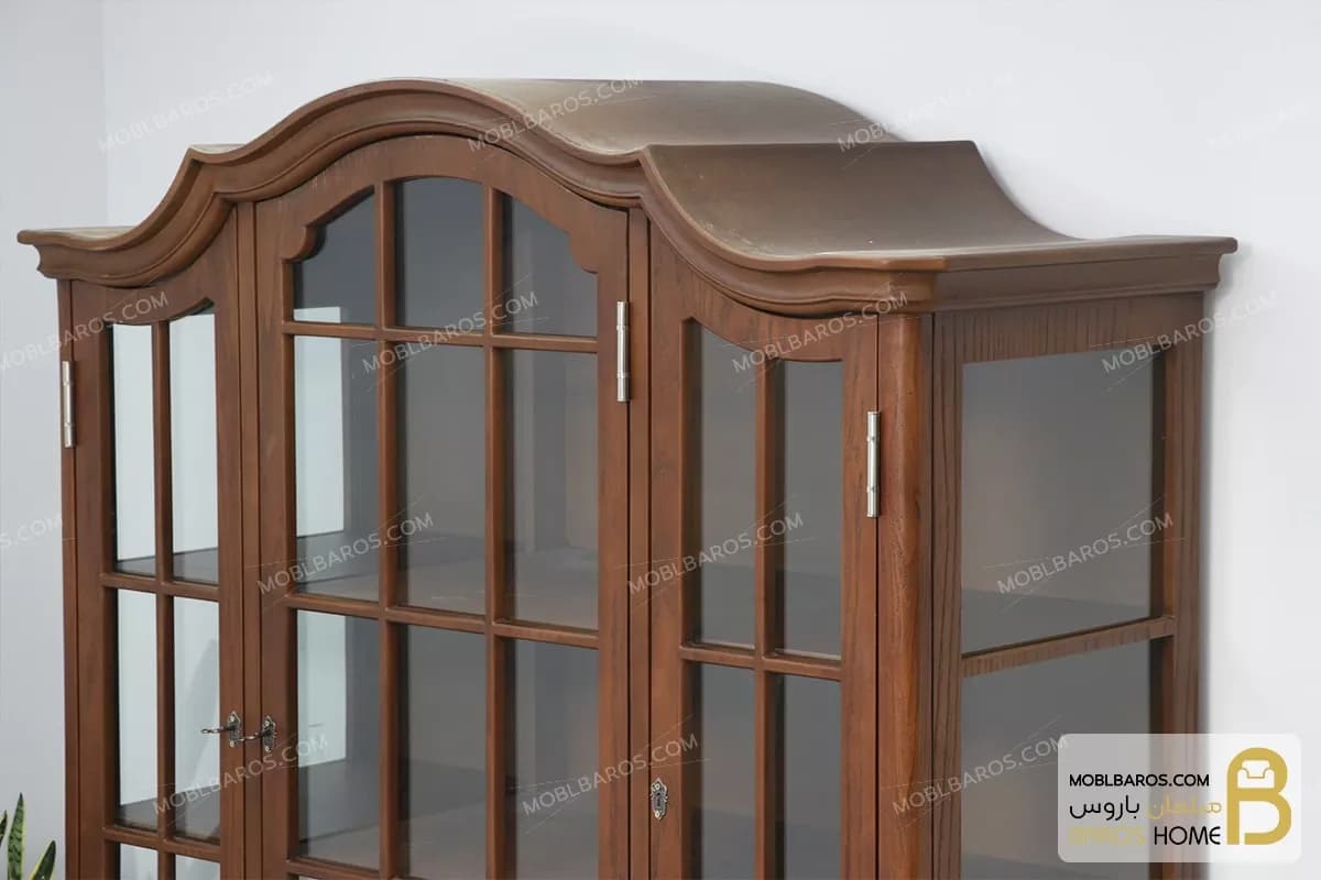 بوفه و ویترین چوبی کلاسیک جدید مدل 401 هارپر — تصویر ۴