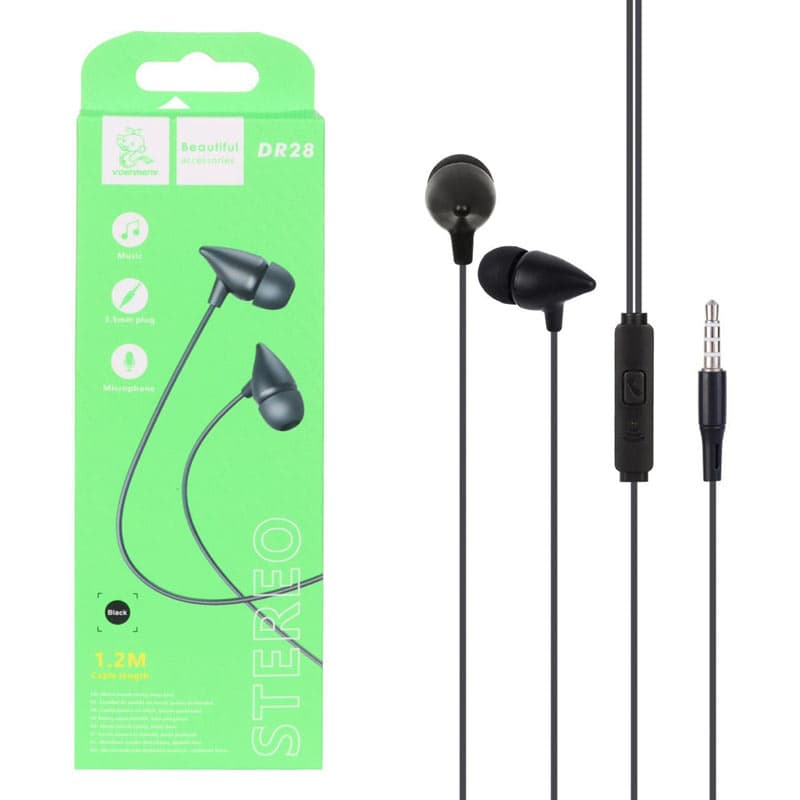 هدفون سیمدار میکروفن دار Denmen DR28