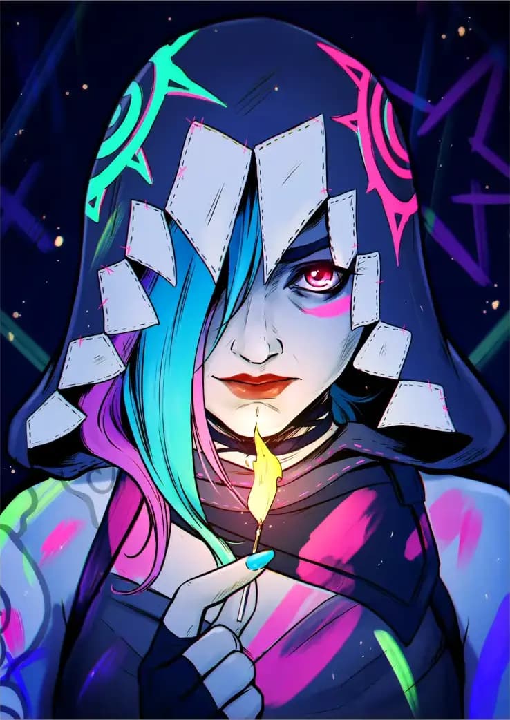 متال پوستر سریال Arcane شخصیت Jinx کد N603 — تصویر ۲
