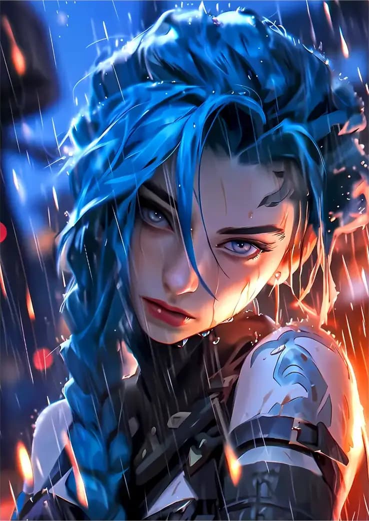 متال پوستر سریال Arcane شخصیت Jinx کد N601