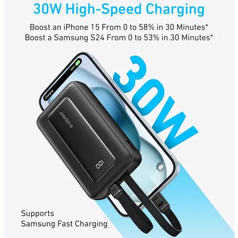 پاوربانک 20000mAH سوپرفست انکر مدل Anker zolo A1681-30w — تصویر ۵