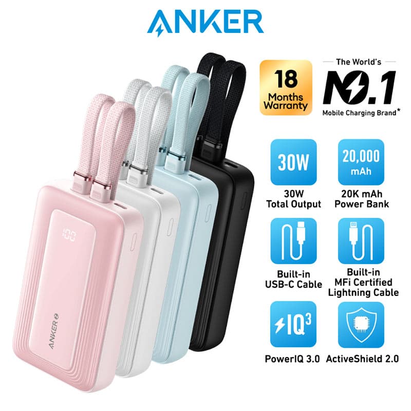 پاوربانک 20000mAH سوپرفست انکر مدل Anker zolo A1681-30w — تصویر ۳